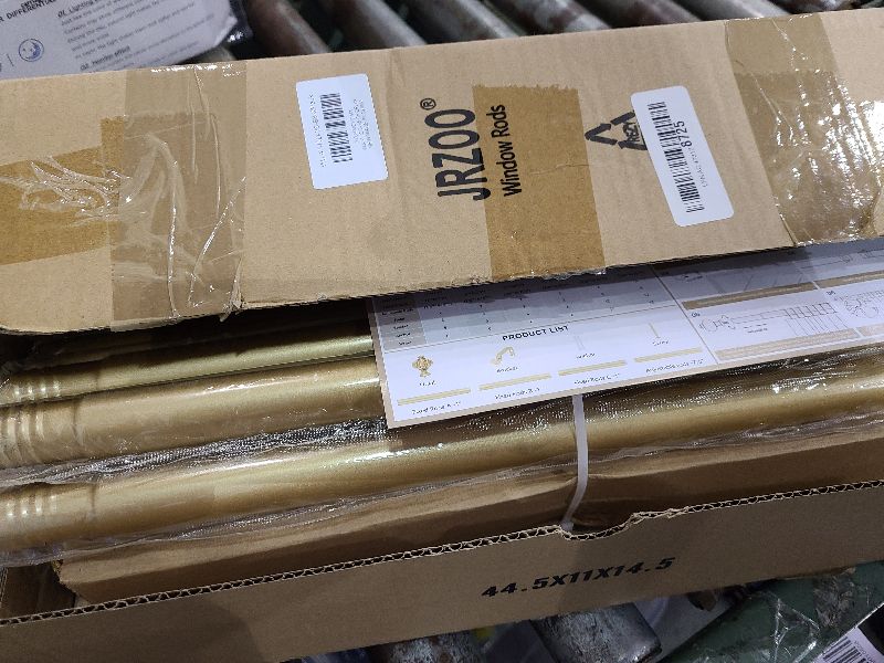 Photo 1 of 2 Pack Gold Curtain Rod for Windows 48 to 84 Inches, 1'' Heavy Duty Adjustable Modern Drapery Rods with Unique Crystal Finials, Luxury Decorative Curtain Rods, Size: 30-88''