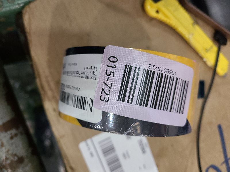 Photo 1 of 2 Inch x 110 FT Black & Yellow Floor Marking Tape, High-Visibility & Adhesive Hazard Tape for Caution & Aisle Marking, Warning Safety Stripe Tape, Caution Tape Roll for Walls Steps Pipes Equipment