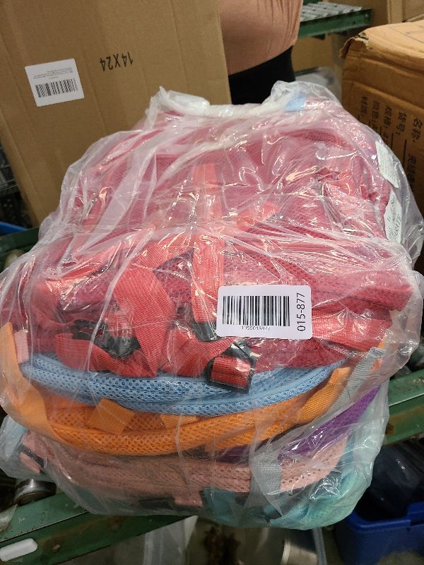 Photo 1 of 24 Pcs 17 Inch Mesh Bulk Backpacks Heavy Duty Clear Backpacks Mesh Book Bags Large See Through Backpack In Bulk for Nonprofit (Colorful 8 Colors)