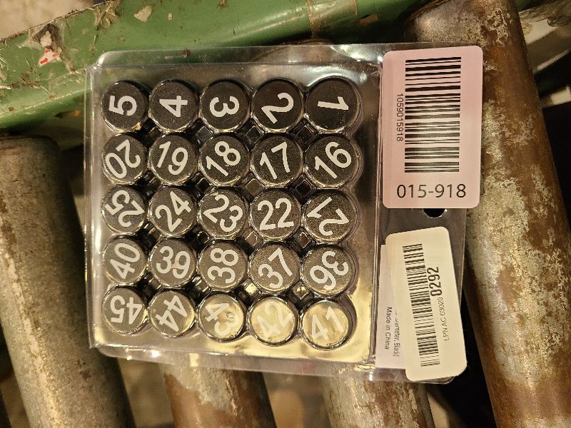 Photo 1 of 1-50 Magnetic Numbers, Magnets with Number for Dry Erase Boards, Round Number Refrigerator Magnets for Whiteboard in Home and Office (0.8" Diameter, Black)