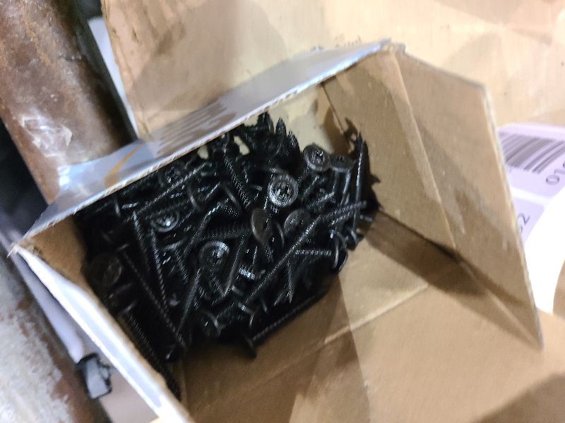 Photo 1 of (150 pcs)#8×1-1/2" Black Truss Head Wood Screws Quick Metal Self Tapping Zinc Oxide