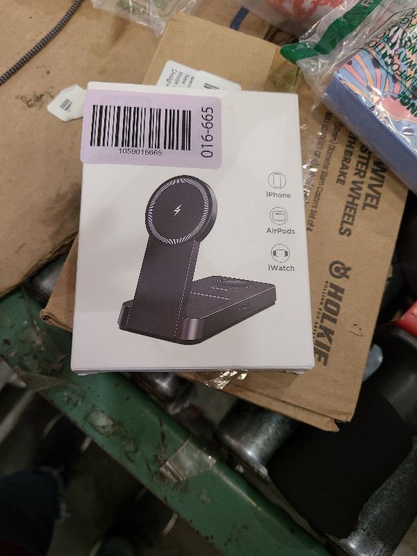 Photo 1 of 3 in 1 Magnetic Wireless for iPhone Charging Station: Foldable Portable Charger for iPhone 17-12 Pro Max & Apple Watch & AirPods, for Apple Multiple Devices Charger for Home,Office&Travel