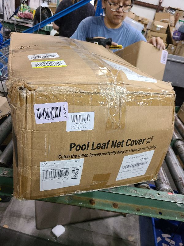 Photo 1 of 25 x 45 Ft Pool Leaf Cover, Thick Heavy Duty Mesh Net for inground Pools, Winter Rectangular Pool Leaf Cover with Reinforced Grommets to Protect from Leaves