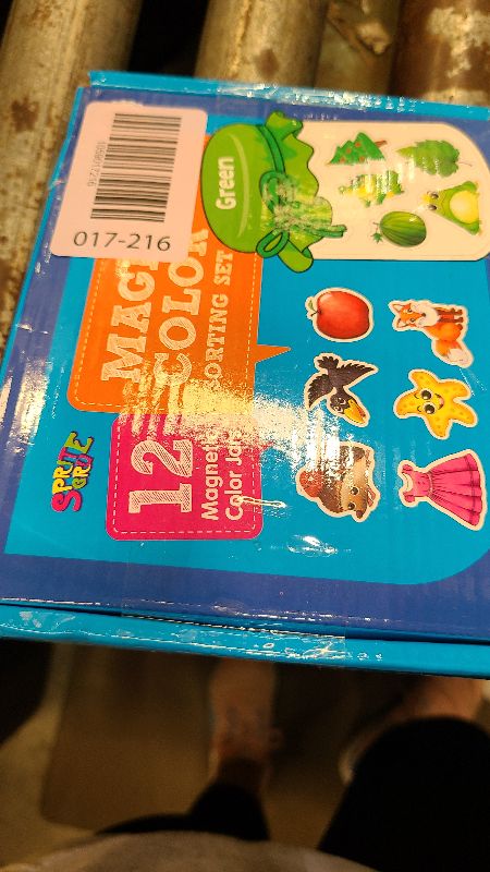 Photo 1 of 12 Pieces Magnetic Color Sorting Toys, 60 Color Magnets Educational Refrigerator Whiteboard for Baby Toddlers Kids Magnets