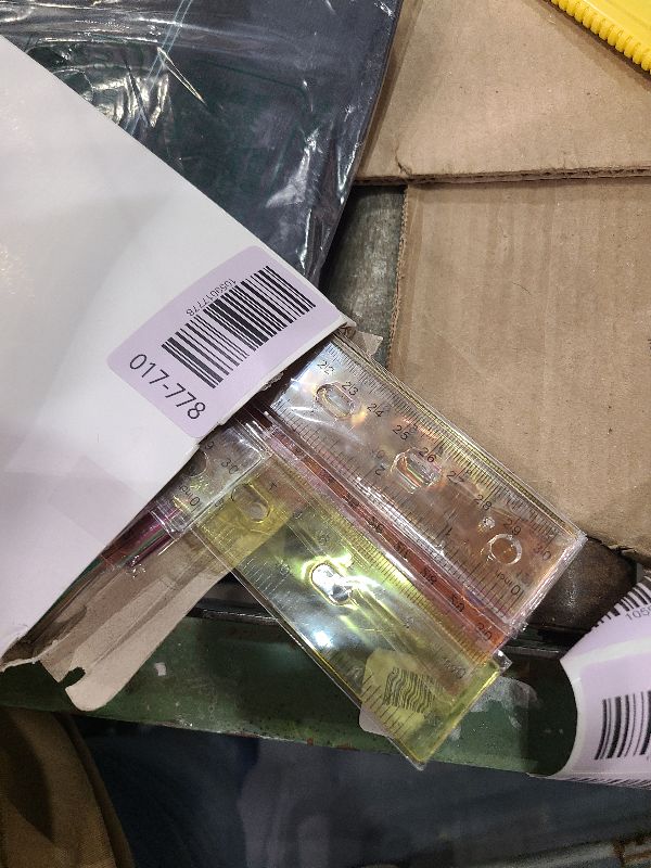 Photo 1 of 28 Pack Plastic Ruler 12 Inch Transparent Rulers - 7 Assorted Color Metric Bulk for Kids School Office Classroom