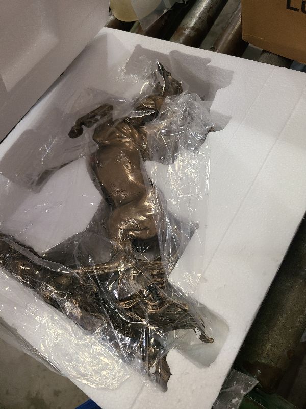 Photo 1 of 12.25 Inch Rearing Unicorn on 2 Feet Bronze Color Statue / Figurine