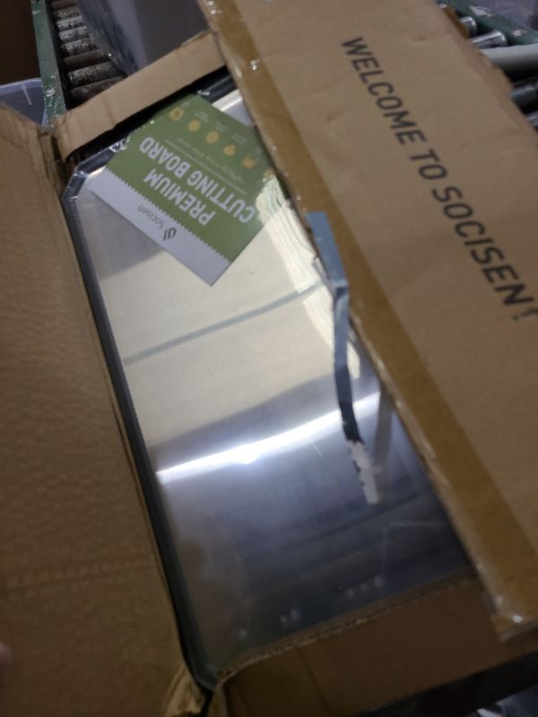 Photo 1 of 2 in 1 Stainless Steel Cutting Board with Handle Chopping Large Big Small Metal Carving Kitchen Meat Butcher Block not Titanium Wood Bamboo Glass Marble Stone Rubber Plastic Silicone Acrylic Teak Sink