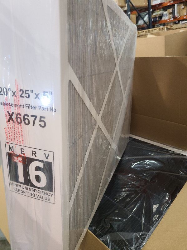 Photo 1 of 20x25x5 MERV 16 Furnace Filter Compatible with Lennox 6675 Healthy Climate Carbon Merv 16 Home Furnace Filter for HVAC System(Actual Size: 19.8 x 24.8 x 4.3 In), Part Number HCF20-16, 2 Pack