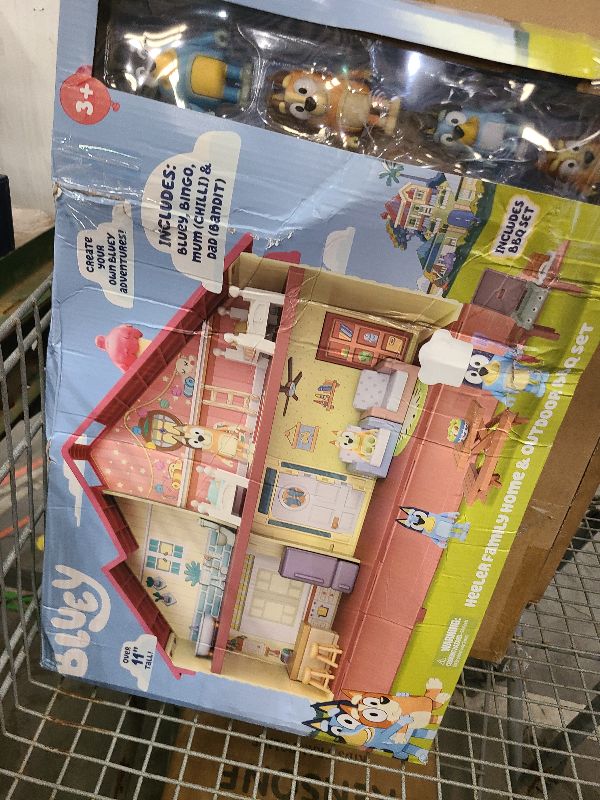 Photo 1 of Bluey Toy House Playset, Mega Bundle Family Home & BBQ Playhouse Toys, Bluey, Bingo, Bandit, Chilli, House Playset for Toddlers 3-5, Amazon Exclusive