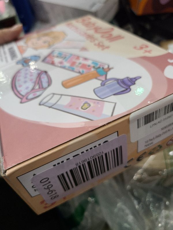 Photo 1 of 14 Pack Baby Doll Accessories, Baby Doll Feeding and Caring Set Includes Diaper Bag, Doll Diapers, Magic Bottle, Changing Mat for Girl Toddler Kid, Babies Pretend Play Set for Birthday Gift Christmas