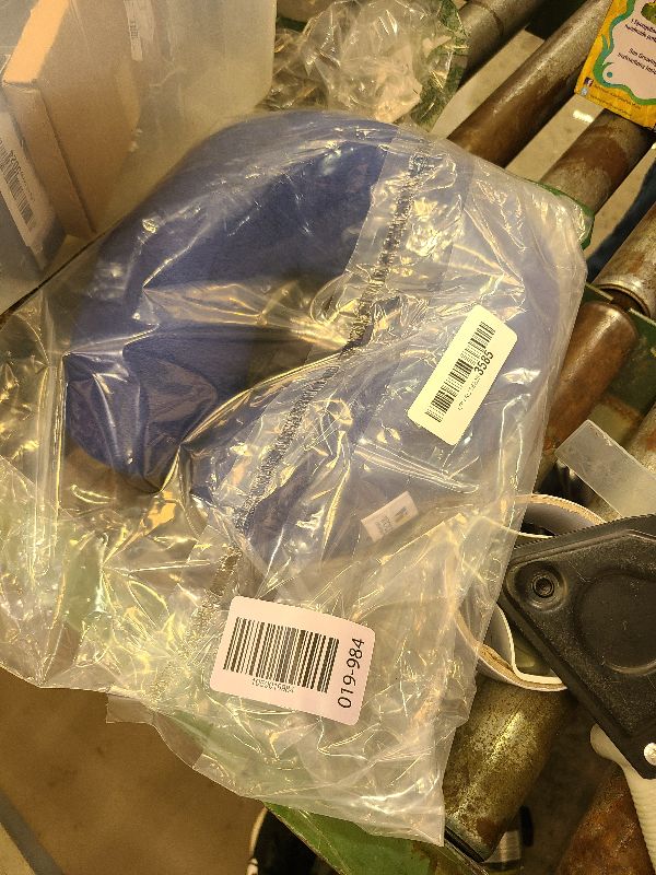 Photo 1 of Neck Pillows for Travel-Head Neck Support Travel Pillow for Traveling, Car, Home, Office Adjustable(Navy Blue)