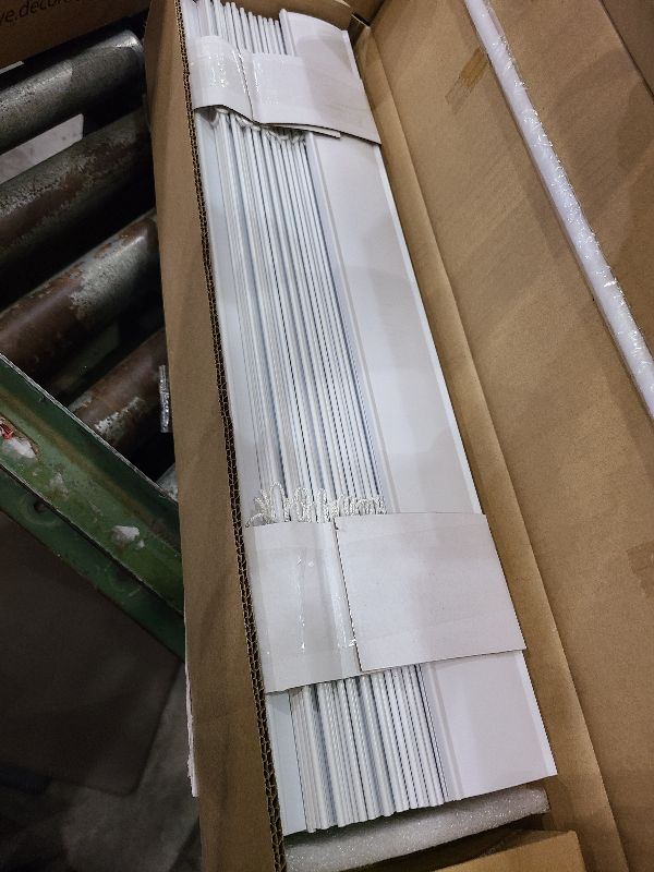 Photo 1 of 2 Inch Cordless Room Darkening Faux Wood Blind - 23" W x 64" L - White, Over 1,000 Custom Sizes Starting at 18.97, Inside or Outside Mount, Venetian Shades for Interior Windows by Lumino