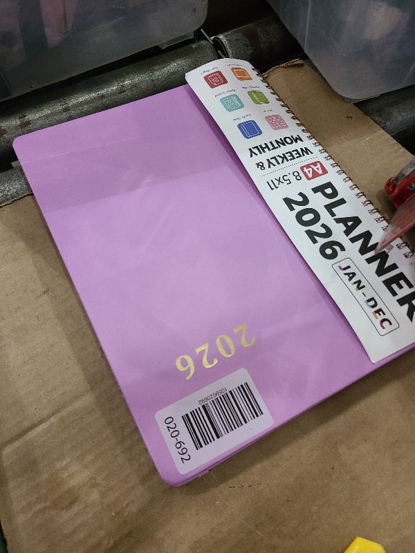 Photo 1 of 2026 Planner 8.5" x 11", Weekly and Monthly Calendar Planner Book, January 2026 - December 2026, Hardcover Spiral Planner with Monthly Tabs, Notes Pages, Perfect for Women & Men, A4 - Purple