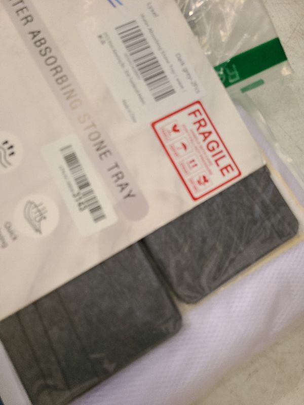 Photo 1 of 2PCS Water Absorbing Stone Tray, Fast Drying Stone Sink Tray, Water Absorbent Diatomite Trays, Stones Soap Trays, Diatomite Coasters for Kitchen Sink Bathroom Counter, Hand Soap Dish & Holders