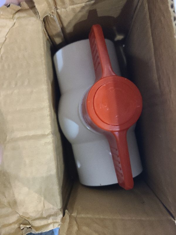 Photo 1 of 2" PVC Ball Valve Water Pipe Shut-off Valve Socket with Red T-Handle for Cold Water Supply lines, Irrigation Pipe fitting System(Socket x Socket), Schedule 40