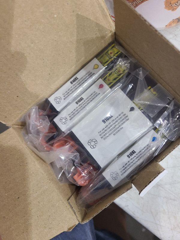 Photo 1 of (Latest Chip) 910XL Ink Cartridges Combo Pack Remanufactured Replacement for HP 910XL 910 Ink Cartridges to Work with OfficeJet Pro 8010e/8020e/8030e/8010/8020/8030 Printer (1BK/1C/1M/1Y, 4-Pack)