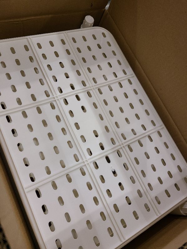 Photo 1 of 2-Tier Utility Rolling Cart Storage Organizer Sofa Side Table with Wheels, Under Desk Mobile Trolley Organizer with Handle for Office Home Kitchen Organization, White