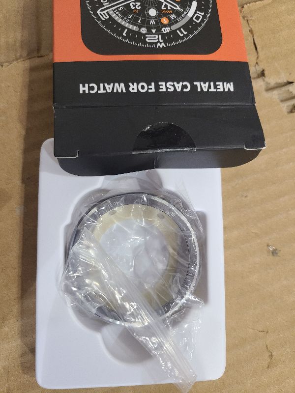 Photo 1 of [2 in 1]BEARDDO Metal Case for Amazfit Active 2 Smartwatch 44mm, Stainless Steel Bezel & TPU Back Cover with Cleaning Cloth Accessories, Rugged Shockproof Protective Case for Active 2 Round Dark Gray