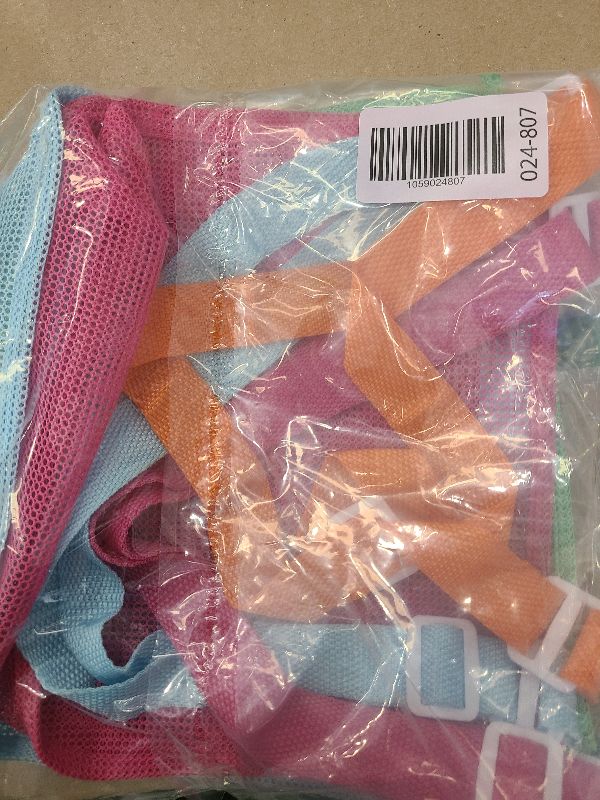 Photo 1 of 3Pcs Alphabet Printed Seashell Bags, Lightweight & Foldable Kids Beach Toy Mesh Bags with Adjustable Straps, Waterproof and Portable for Pool and Beach Essentials-C