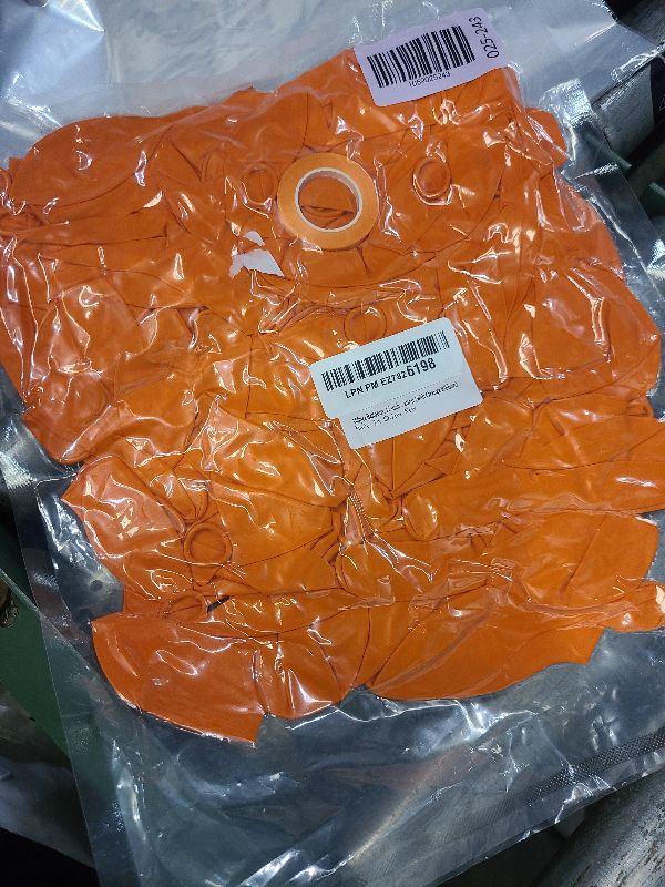 Photo 1 of 100pcs Orange Balloons, Helium Quality 12 inch Orange Latex Party Balloon for Birthday, Baby Shower, Graduation, Halloween Party Decor (66ft Ribbons)