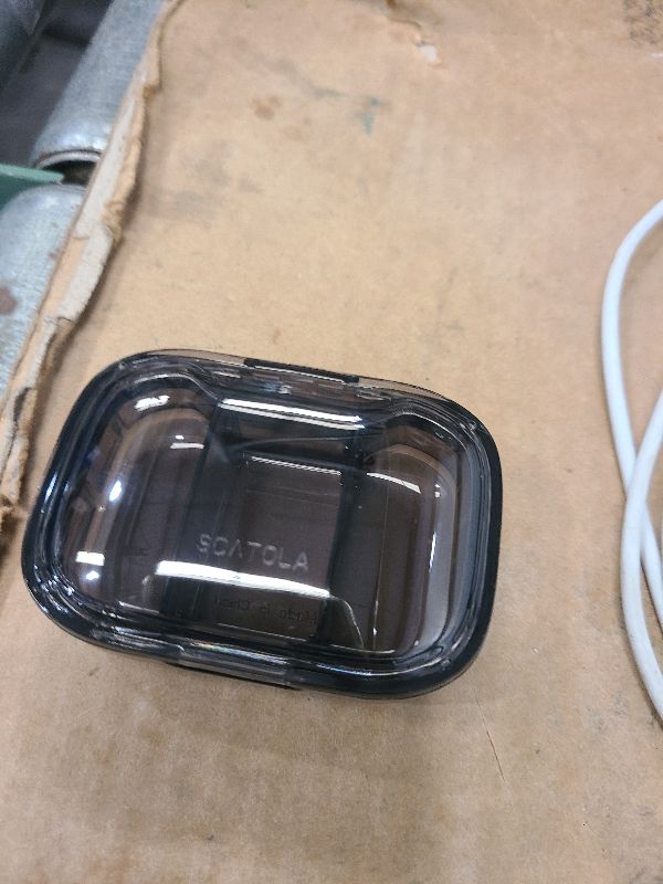 Photo 1 of 2 Pack 3 Compartment Small Pill Box, Moisture Proof Pill Case, Travel Pill Organizer for Pocket Purse, Daily Portable Medicine Vitamin Box, Fish Oil Box, Supplement Box (Black+Orange)