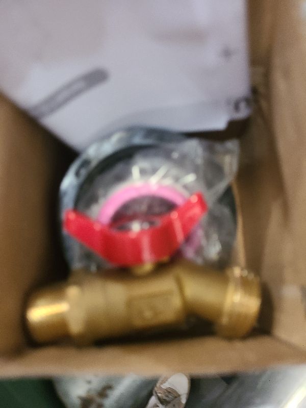 Photo 1 of 275-330 Gallon IBC Tote Tank Adapter 2" Coarse Thread, Brass Hose Faucet Water Shut-Off Valve x Garden Hose Food Grade