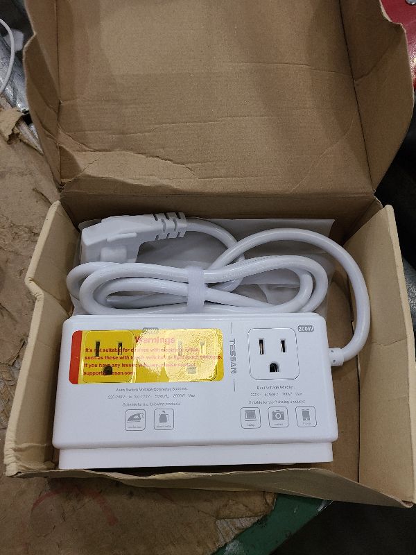 Photo 1 of 220V to 110V Voltage Converter, TESSAN Universal Travel Adapter with 4 USB Charger (1 USB C), 3 AC Sockets and EU/UK/AU/IT Plug Power Adaptor, Step Down Transformer Outlet Converters for International