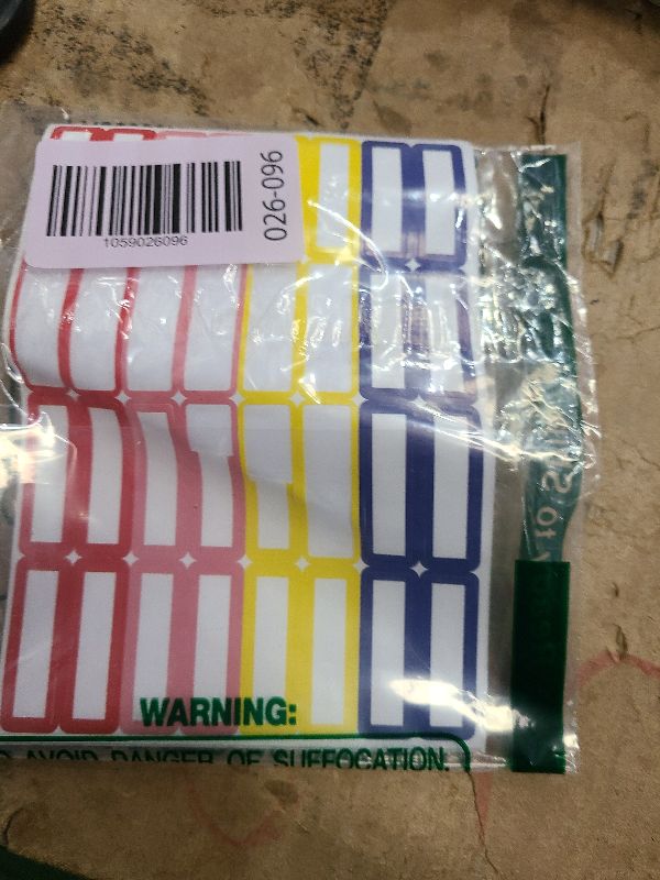 Photo 1 of 192 self-Adhesive Labels for Pencils 35 * 10 mm Name Stickers 6 Sheet Labels for Kindergarten and School self-Adhesive Labels for School Supplies