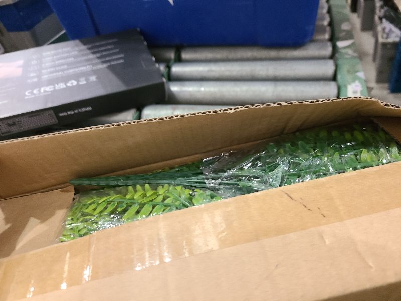 Photo 1 of 20 Bundles Artificial Boston Fern Plants – Lifelike UV Resistant Fake Plants for Outdoor & Indoor, Faux Greenery Stems for Garden, Porch, Patio, Yard, Home, Office Decor