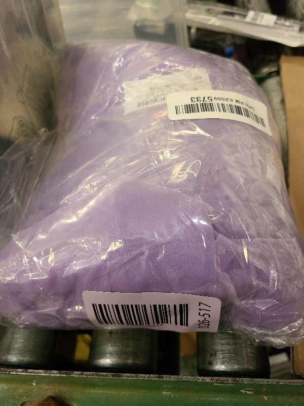 Photo 1 of 10x10ft Purple Tulle Backdrop Curtain for Parites, Sheer Backdrop Curtains for Wedding Baby Shower Birthday Party Photo Shoot Decorations