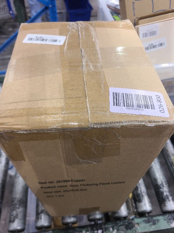 Photo 1 of 18" Glass Solar Lanterns Outdoor Waterproof, Large Solar Flickering Flame Lantern, Outdoor Lantern Decorative Metal Garden Light for Patio Garden Backyard Outside Tabletop Decor Birthday Gift Grandma