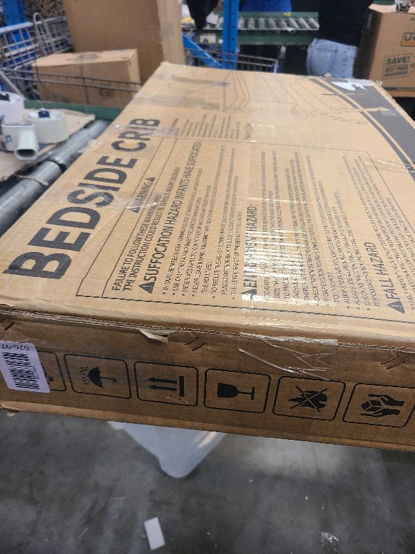 Photo 1 of 3 in 1 Baby Bassinet Bedside Sleeper, Bedside Crib for Baby, Adjustable Baby Bassinet with Wheels, Storage Basket, Mattress, Easy Assemble & Folding Portable Baby Cradle (Grey)