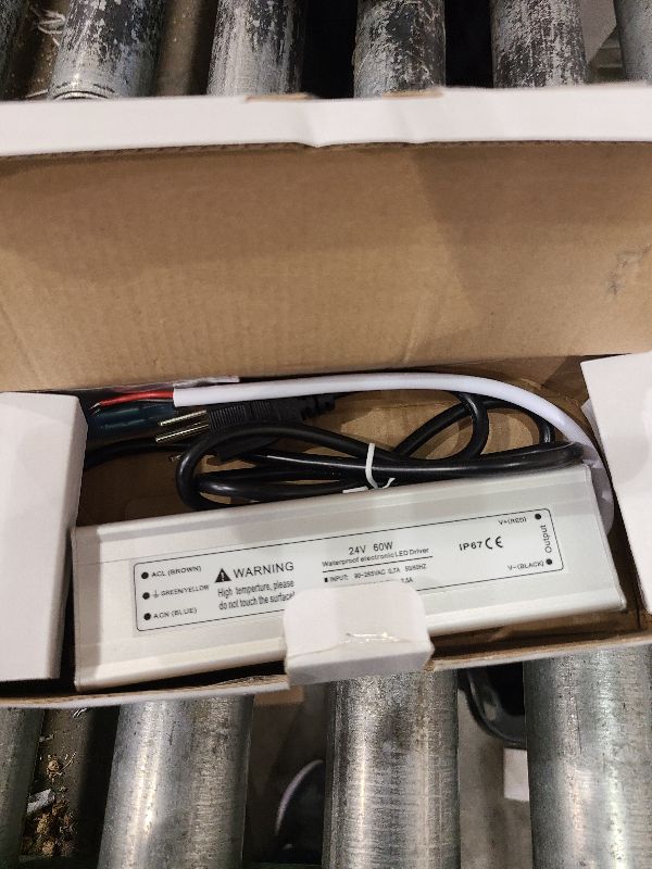 Photo 1 of 24V 60W LED Power Supply, Waterproof IP67 LED Driver, AC 110V to DC 24 Volt Low Voltage Transformer with 3-Prong Plug 3.3 Feet Cable for Indoor Outdoor LED Light, Computer Project