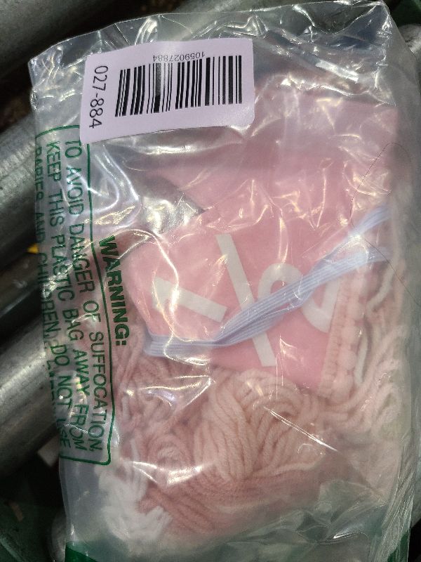 Photo 1 of 1/2 Birthday Girl Half Birthday Decorations High Chair Banner, 6 Month Girl Tassel Wood Bead Highchair Garland (Pink)