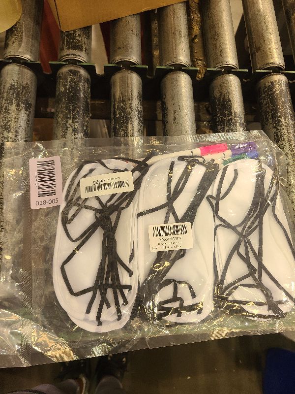 Photo 1 of 12 PCS Eye Mask Sleepover Party Supplies Sleep White Soft Shade Blindfold Eye Covering, Color the Bulk Game Stuff with 8 PCS Fabric Marker Pens