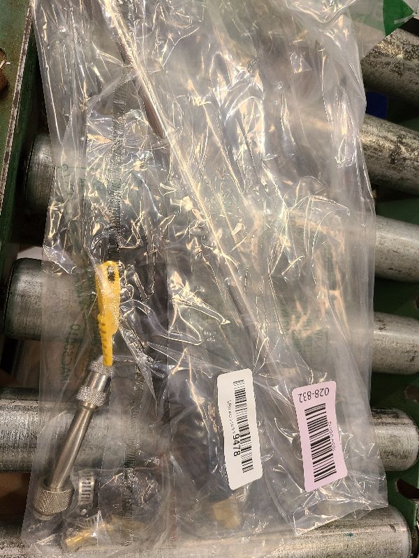 Photo 1 of 29 Inches Sprayer Wand,1/4" & 3/8" Brass Barbs Sprayer Wand Replacement, Stainless Steel Replacement Sprayer Wand with Shut off Valve & 2 Hose Clamps (1/4" & 3/8" Barb Sprayer Wand)