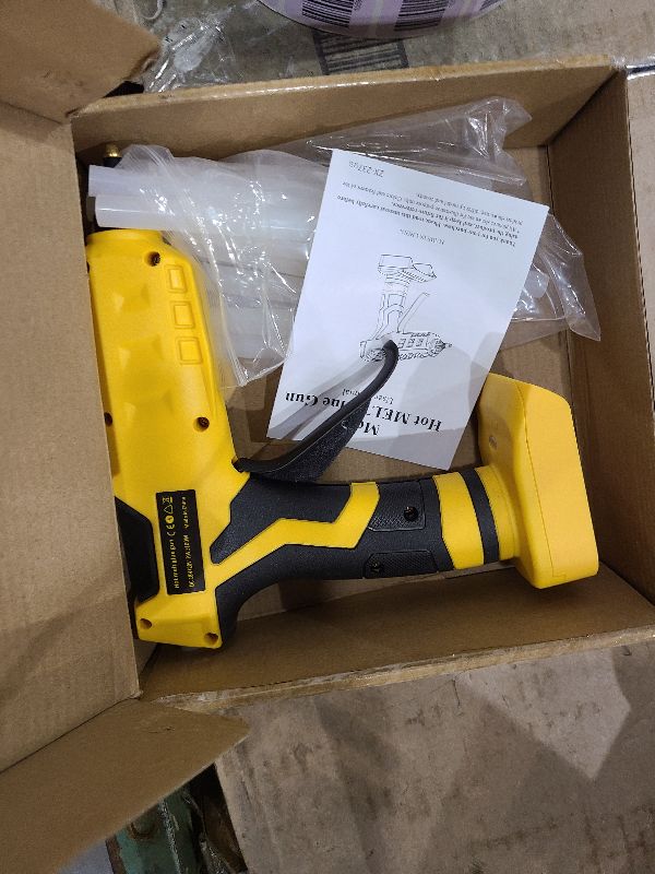 Photo 1 of 100W Cordless Hot Glue Gun for DeWalt 20V MAX Battery (Tool Only) High Temp Electric Power Glue Gun with 20PCS Full Size Glue Sticks for Arts Crafts DIY Festival Decor School Home Repair