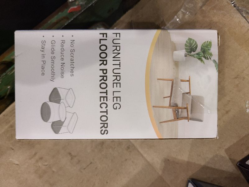 Photo 1 of 24 Pcs Chair Leg Floor Protectors for Hardwood Floors Silicone Covers to Protect Wood Tile Floors Felt Pads Furniture Leg Caps Anti-Scratch Reduce Noise (Fit:1.3"-2")