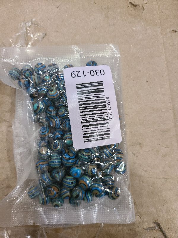 Photo 1 of 108pcs 10mm Natural Blue Malachite Beads Round Gemstone Beads Loose Beads for Jewelry Making