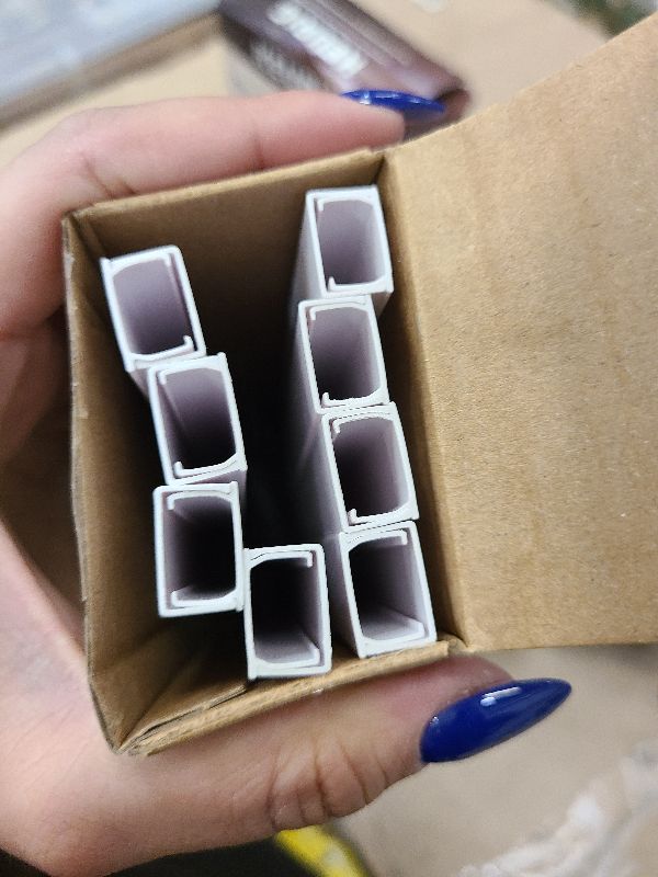 Photo 1 of 125in Cord Hider - Yecaye One-Cord Channel Cable Concealer - Cord Cover Wall - Easy Install Cable Management System for Max 2 Small Wires