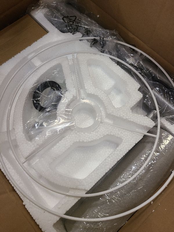 Photo 1 of ?Upgraded? Dimmable Floor Lamp, 1000 Lumens LED Edison Bulb Included, Arc Floor Lamps for Living Room Modern Standing Lamp with Linen Shade, Tall Lamps for Living Room Bedroom Office Dining Room-Grey