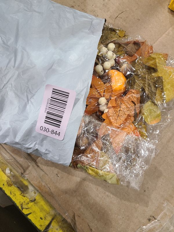 Photo 1 of 12 Inch Fall Candle Rings Wreaths, Small Autumn Wreath for Candlestick Decorative Rattan Garland with Maple Leaf Berries Pumpkin for Thanksgiving Halloween Table Fall Decor Centerpieces(No Light)