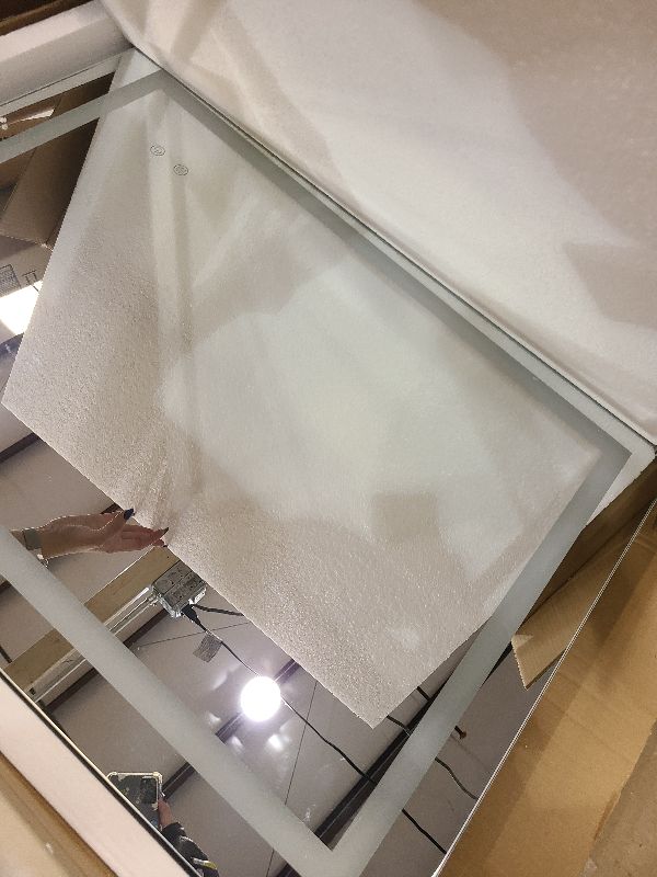 Photo 1 of 24"x32" LED Bathroom Mirror with Lights, Front Light and Backlit, 3 Colors Dimmable Led Vanity Mirror for Bathroom, Anti-Fog, Memory, Double LED Wall Mirrors with Tempered Glass(Horizontal/Vertical)