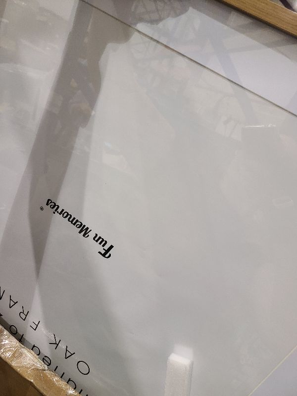 Photo 1 of 27x40 Picture Frame, Solid Oak Wood 27x40 Poster Frame for Wall, 27 x 40 Frame with Tempered Real Glass, 27x40 Frame with Mat for 24x36, Rustic Wooden 27x40 Art Frame, Natural Oak Color