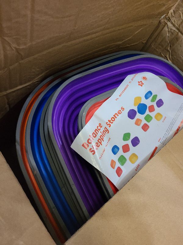 Photo 1 of 11PCS Stepping Stones For Kids,Durable Non-Slip Balance Stones For Toddlers,Indoor & Outdoor Obstacle Course Toys,Develops Balance & Gross Motor Skills,Gifts for Girls Boys (colorful)