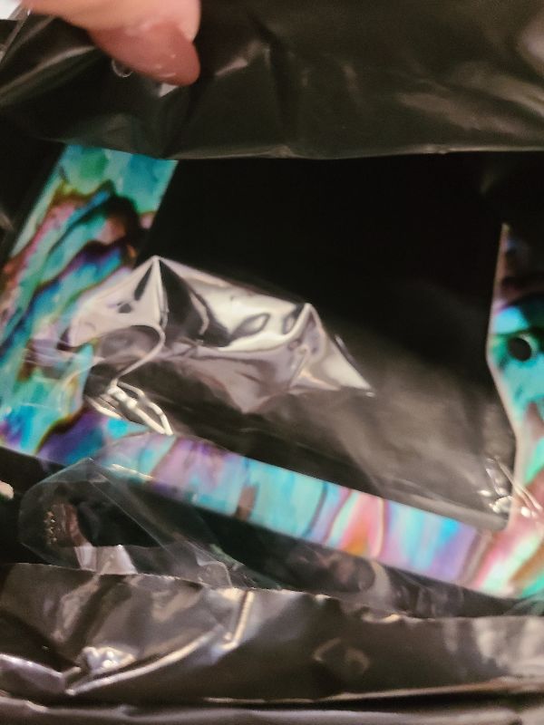 Photo 1 of 1 Pack Iridescent License Plate Frame, Stainless Steel Chrome Holographic License Plate Bracket, 4-Hole Universal US License Plate Holder Mount, Weatherproof Chameleon Mirror Polish Rainbow Frame