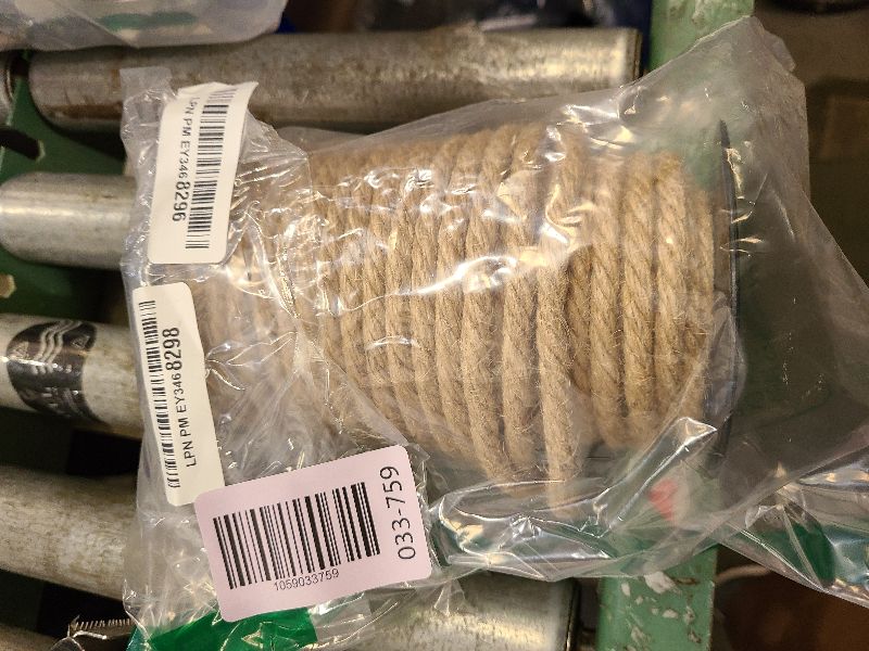 Photo 1 of 100 Feet Nautical Rope for Crafts, 6mm Thick Jute Twine (Brown)