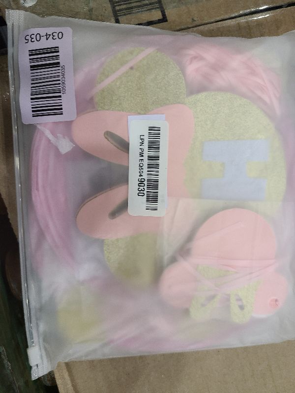 Photo 1 of 11pcs Minnie Birthday Party Decor Girls 1st 2nd 3rd Birthday Supplies,Happy Banner Garland Paper Lanterns Paper Fans Mini Mouse Theme Party Supplies – Party Favors for Kids - Glitter Pink Gold Decor