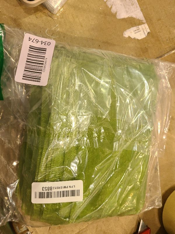 Photo 1 of 100pcs Fruit Protection Bags 8x12 inch, Green Netting Cover Bags Drawstring Mesh Fruit Protectors Pest Barrier for Grapes Mango Trees Veggies Garden