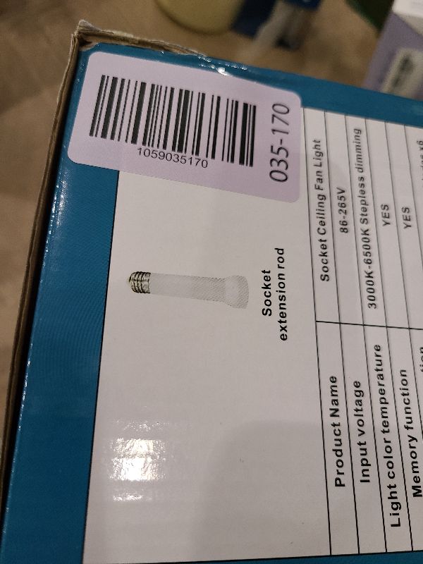 Photo 1 of 2Pack Socket Fan Light, LED Socket Ceiling Fans with Lights and Remote, 18 Inch Low Profile Screw in Ceiling Fan Light, Dimmable 3000-6500K Fan Light Bulb for Bedroom, Kitchen, Laundry Room, Garage